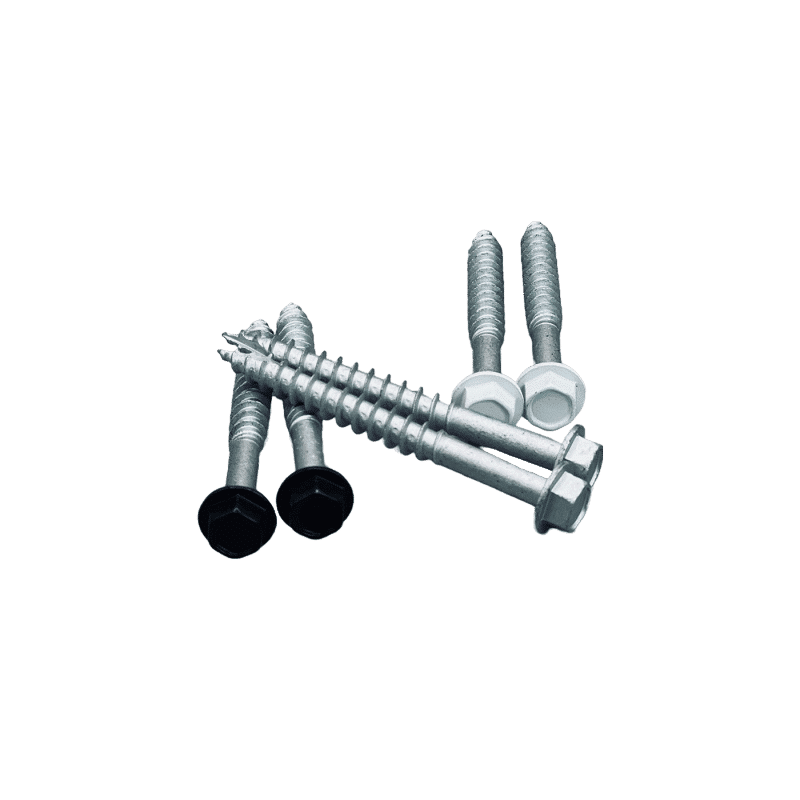 Wood screw for fence foot – black