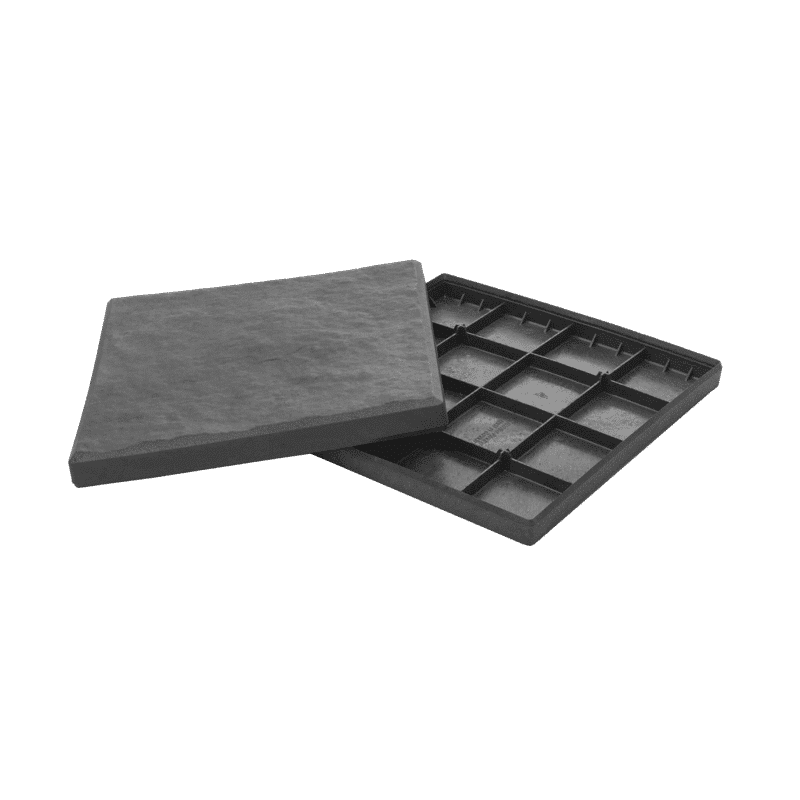 Paving Stone Rubber- 30x30 Graphite Grey