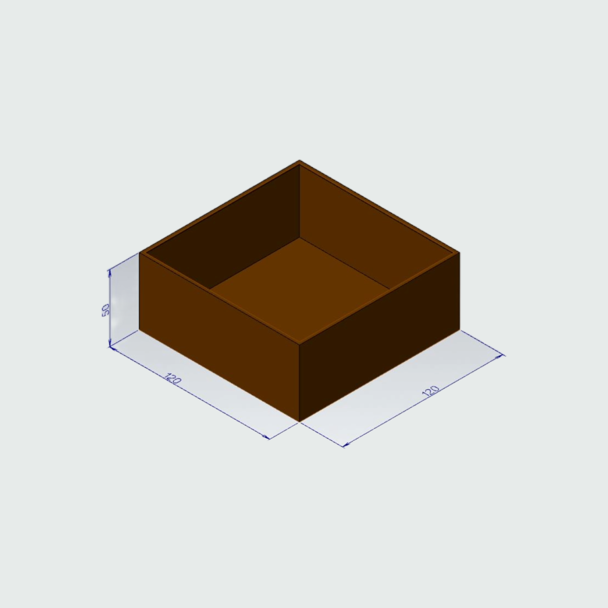Plantbox- Corten 120x120x50