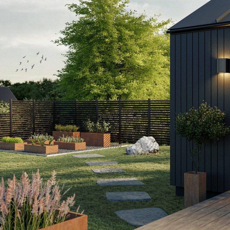 Plantbox- Corten 165x25x55