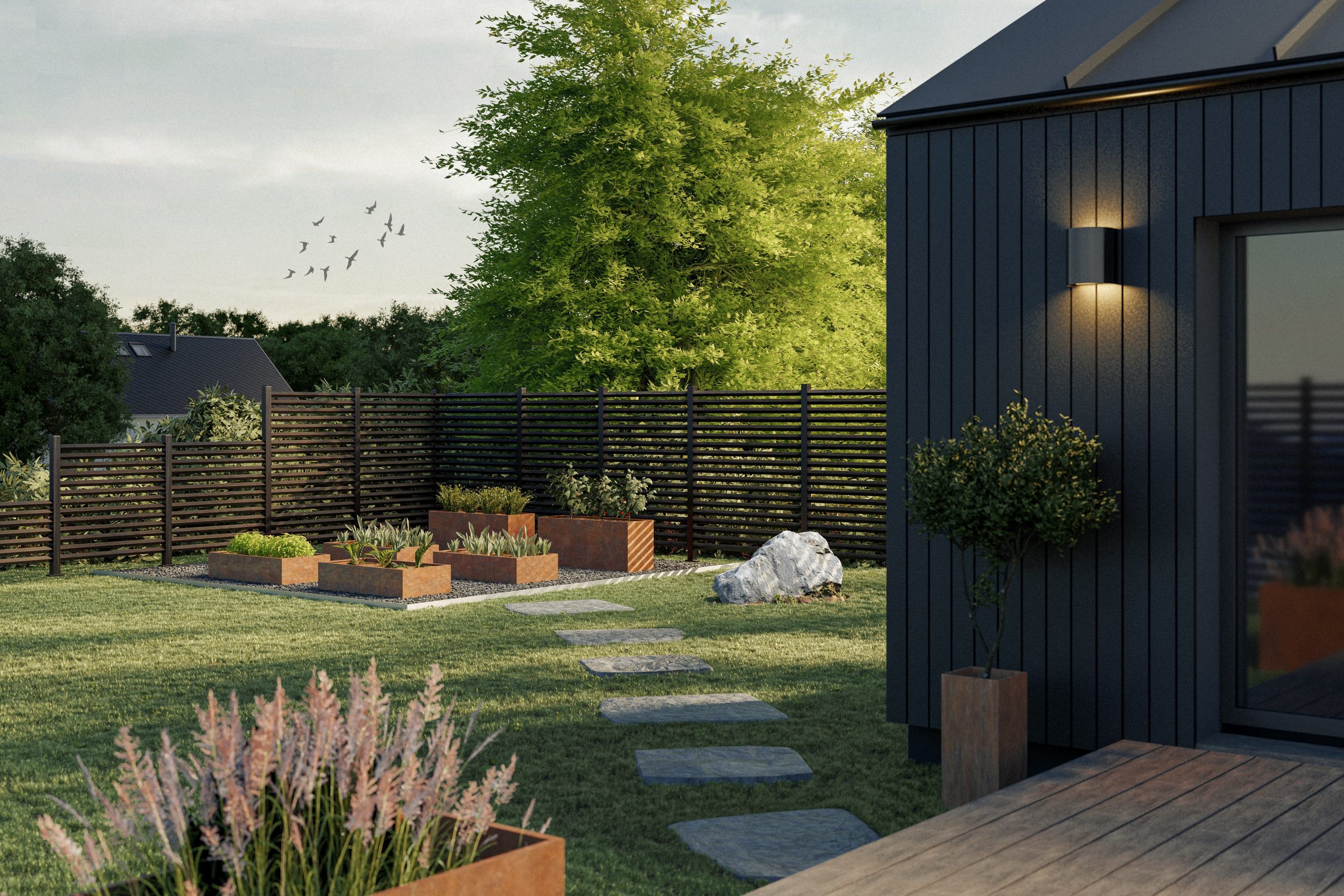 Plantbox- Corten 220x25x55